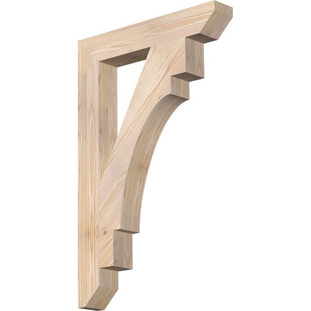 Ekena Millwork Merced Slat Smooth Bracket, Douglas Fir, 3 1/2"W x 22"D x 34"H BKT04X22X34MRC06SDF